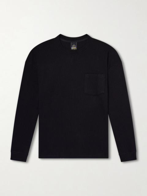 FrizmWORKS Oversized Waffle-Knit Cotton-Blend T-Shirt