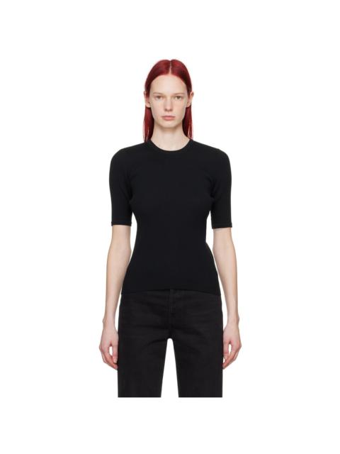 AURALEE Black Rib T-Shirt