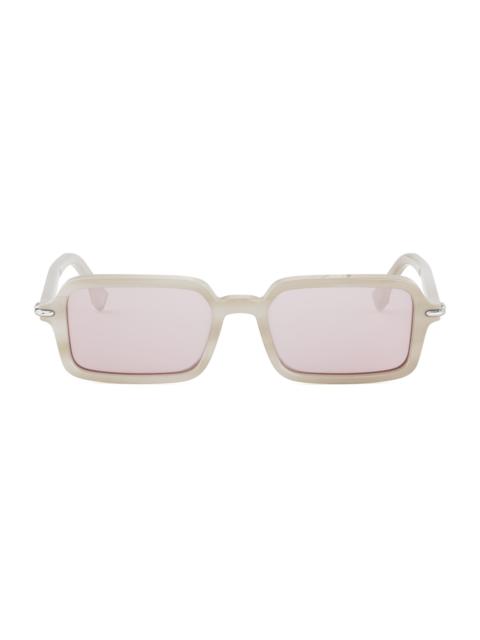 FENDI Women's Fendi Selleria 51MM Rectangular Sunglasses - Beige Violet