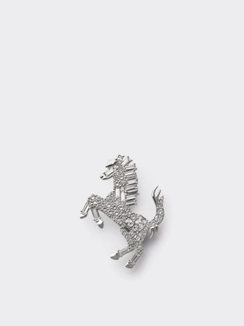 Ferrari Prancing Horse Rhinestone Brooch