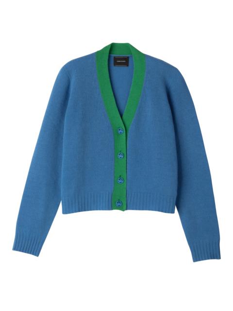 Longchamp Fall-Winter 2023 Collection Cardigan Cobalt/Lawn - OTHER