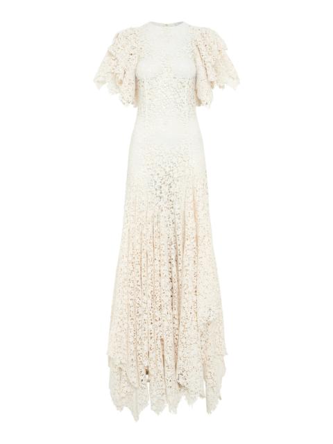 GABRIELA HEARST Lulsy Dress in Ivory Floral Cashmere Lace