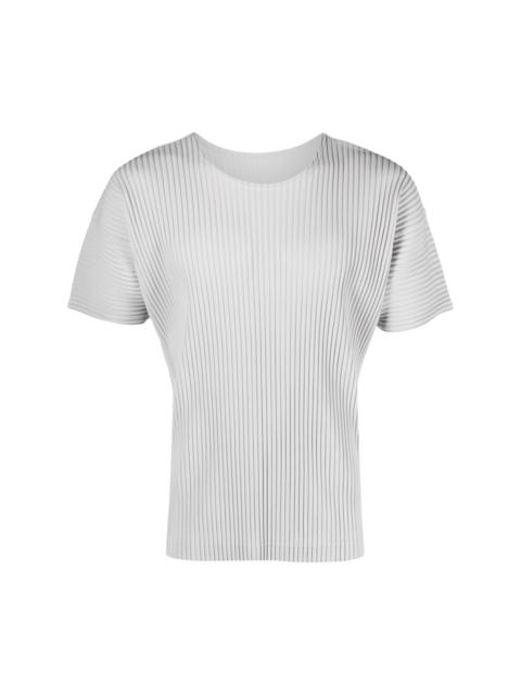 ISSEY MIYAKE AW23 DROP 2 PLEATED SHORT SLEEVE SHIRT - LIGHT GRAY