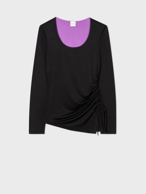 Paul Smith Ruched Long-Sleeve Top