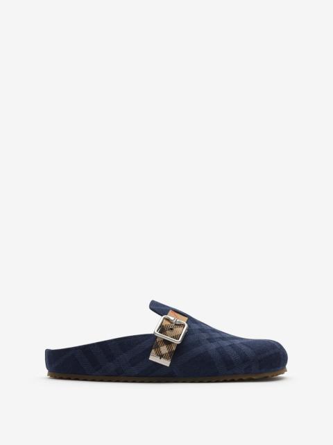 Burberry Check Denim Urchin Clogs