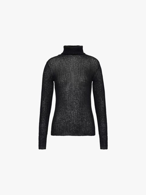 Tati high-neck wool-blend jumper