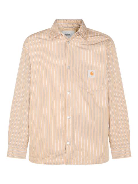 Carhartt striped-pattern long-sleeve shirt jacket