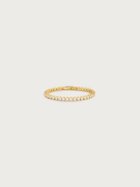 J.CREW Round cubic zirconia bezel-set tennis bracelet