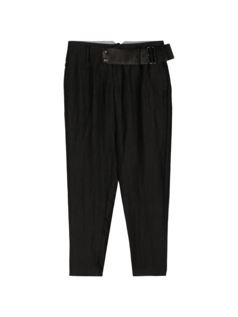 Yohji Yamamoto belted tapered trousers