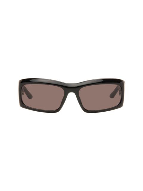 GUCCI Black Rectangular Frame Sunglasses