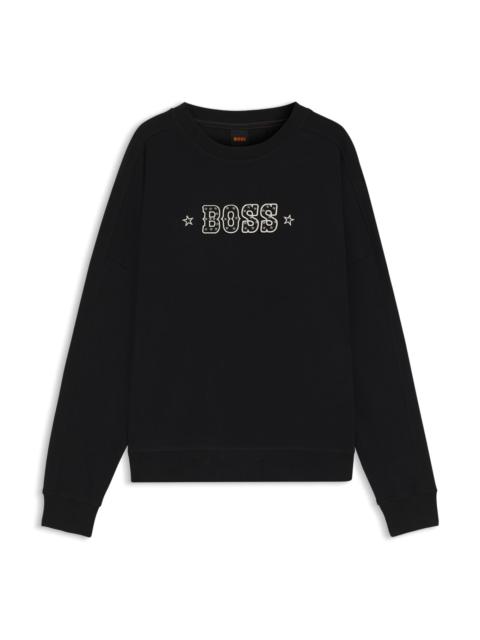 COTTON-TERRY SWEATSHIRT WITH LOGO DETAIL
