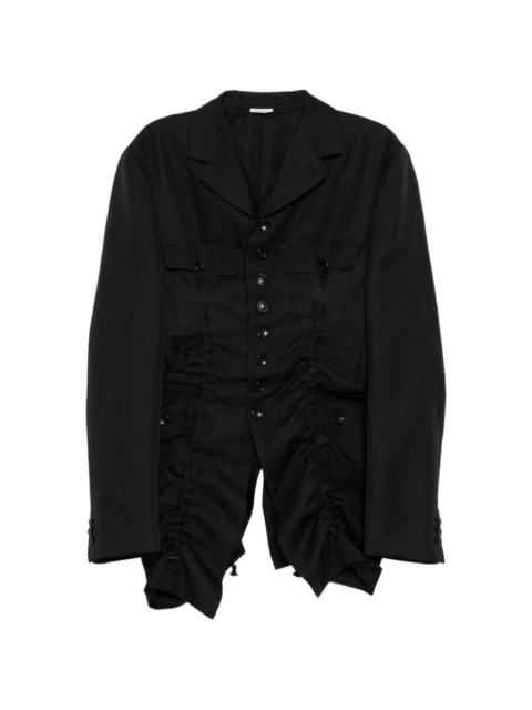 Comme des Garçons Homme Plus ruched buttoned jacket