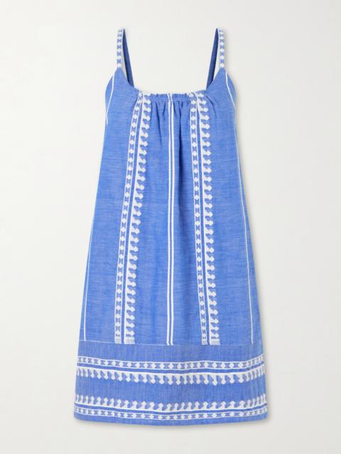lemlem Zine Cotton-gauze Mini Dress