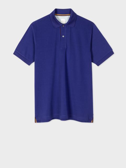 Paul Smith Cobalt Blue 'Artist Stripe' Placket Polo Shirt