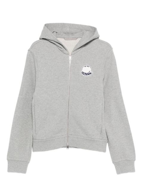 Moncler logo-patch zip-up hoodie