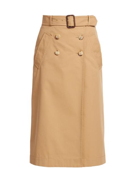 Moschino Women's Trench-Style Belted Midi Skirt - Beige