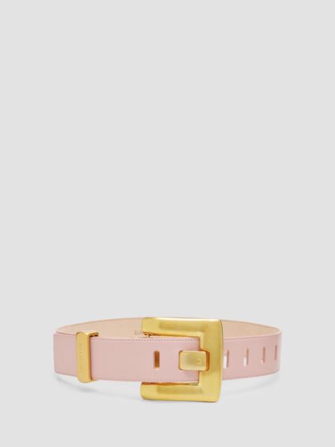 Balmain Women's Anthem Thick Leather Belt - Rose