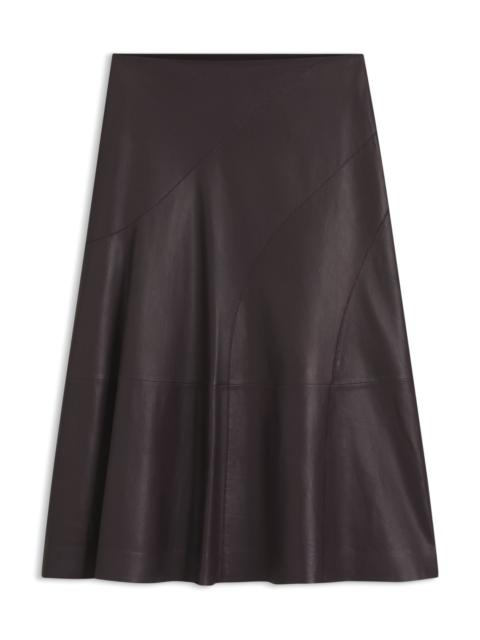 BOSS A-LINE SKIRT IN NAPPA LEATHER