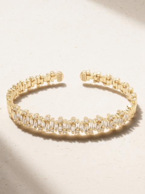 SUZANNE KALAN Shimmer 18-karat Gold Diamond Bracelet