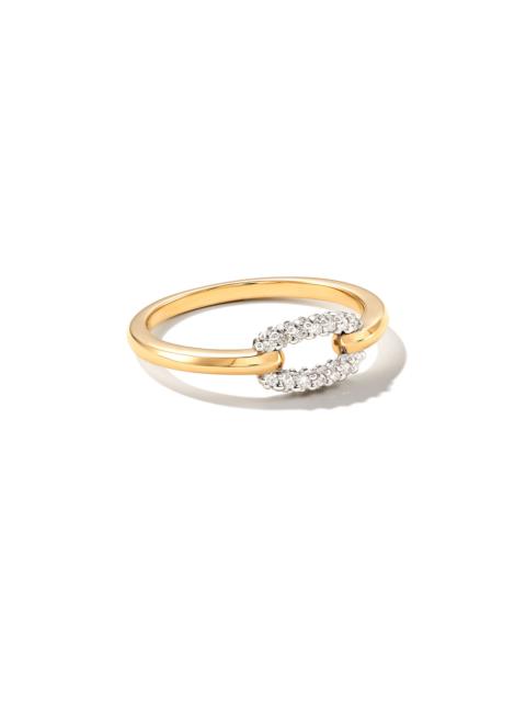 KENDRA SCOTT 0.15 ct Elisa 14k Yellow Gold Interlocking Band Ring in White Diamond