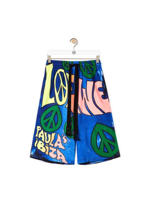 Loewe Paula's peace print shorts in cotton