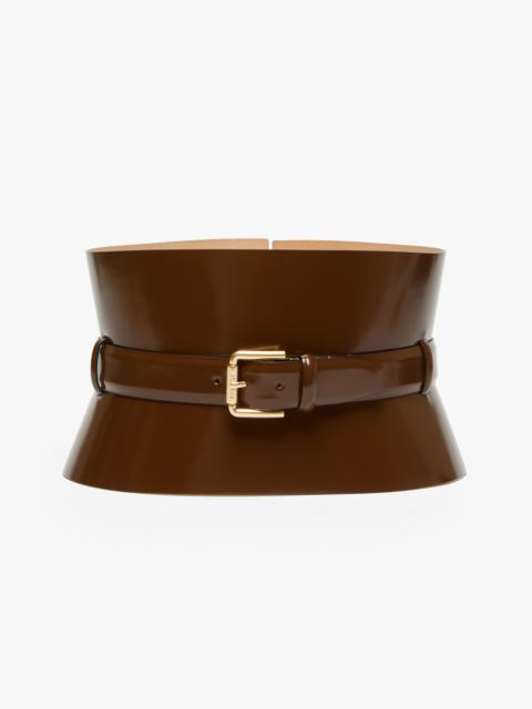 Max Mara BUSTIER175 Leather bustier belt