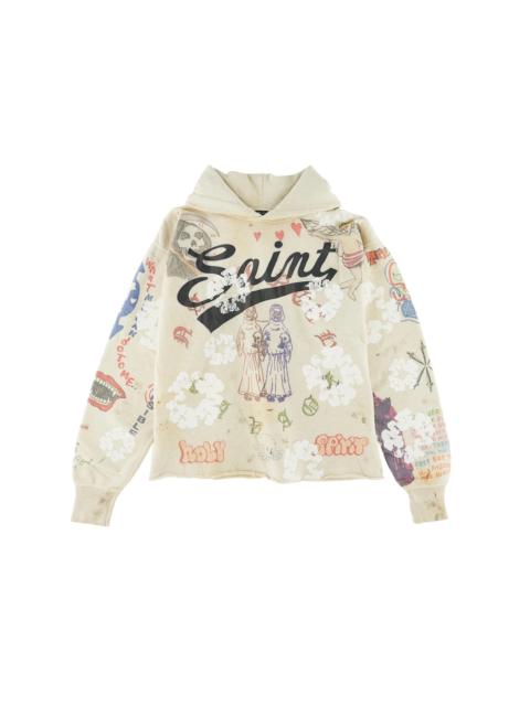 SAINT M×××××× Saint Mxxxxxx x Denim Tears Graffiti Hoodie Grey