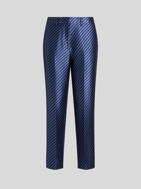 DIAGONAL JACQUARD CIGARETTE TROUSERS