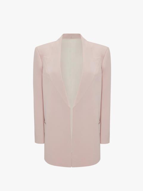 Victoria Beckham Peak Lapel Jacket In Blush