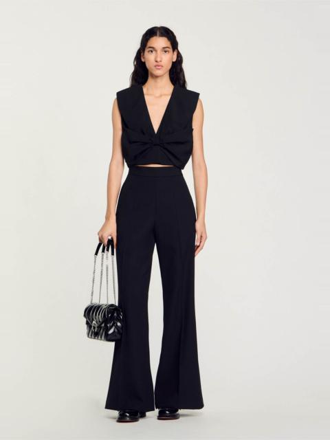 Sandro SATIN-EFFECT CROP TOP