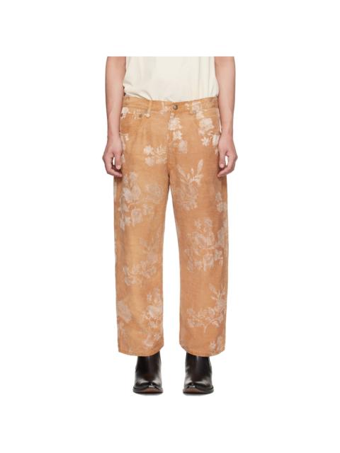 R13 Orange X-Boyfriend Trousers