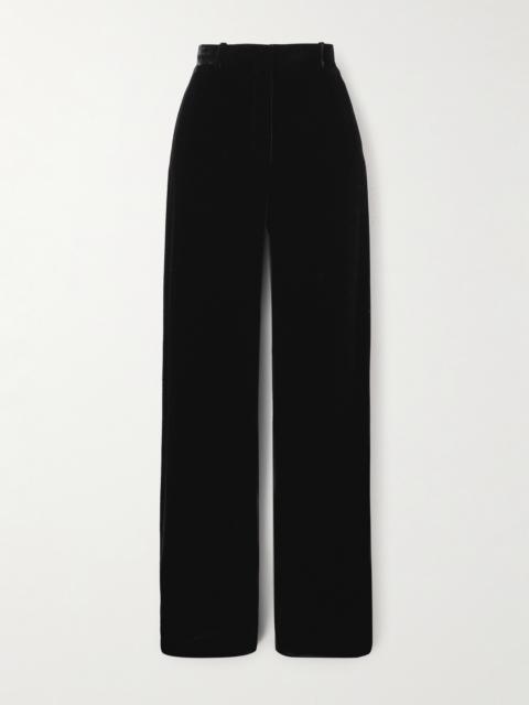 Loro Piana Goldie Velvet Wide-leg Pants