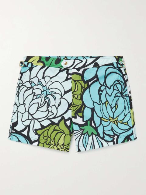 Mid-Length Floral-Print Swim Shorts