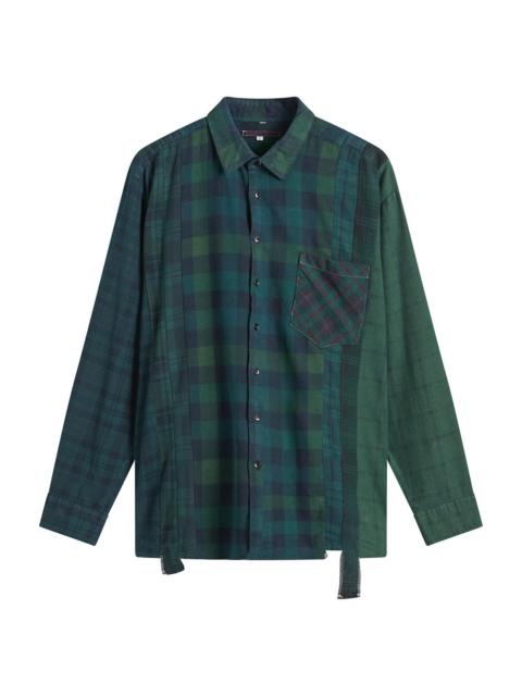 NEEDLES Needles 7 Cuts Over Dyed Flannel Shirt