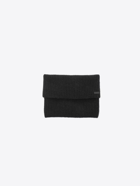 SAINT LAURENT knit folded collar in alpaca and wool