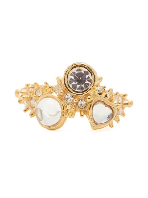 Collina Strada GOLD CLEAR FLORENCE SPIKE RING
