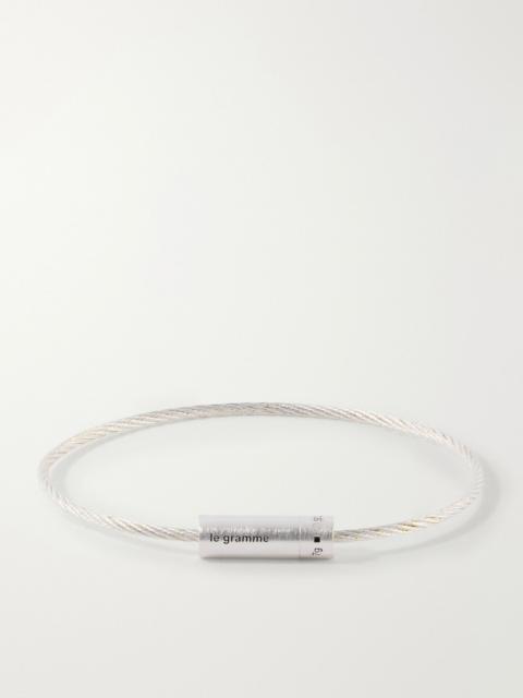 le gramme 7g Brushed Sterling Silver Cable Bracelet Silver