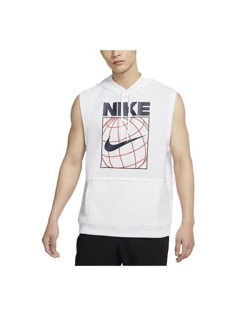 Nike Sleeveless Sports Pullover hoodie Vest White CZ2562-100