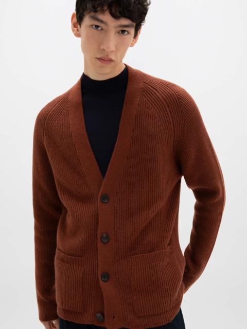 Johnstons of Elgin Relaxed Red Cashmere Cardigan
