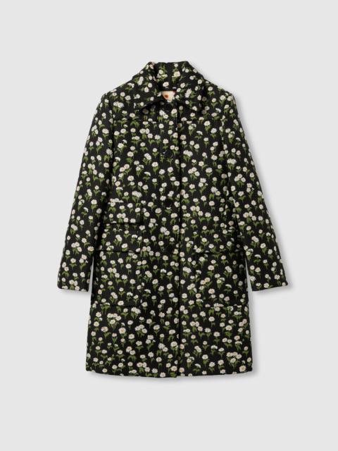 GUCCI Floral crêpe single-breasted coat