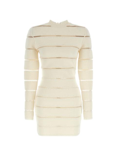Balmain mesh sequin-embellished bodycon mini dress