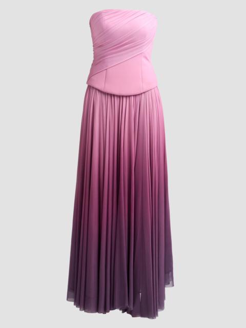 Acler Women's Femme Fatale Primley Ombré Strapless Maxi Dress - Bordeaux Haze
