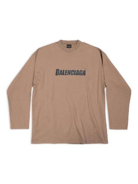 BALENCIAGA Balenciaga Caps Oversized Long Sleeve T-Shirt 'Khaki' 681046TNVL17761
