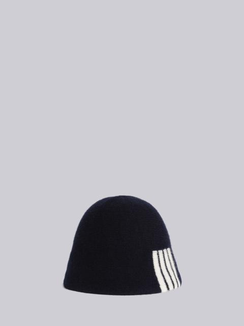 Thom Browne Hairy Silk Cashmere 4-Bar Bucket Hat