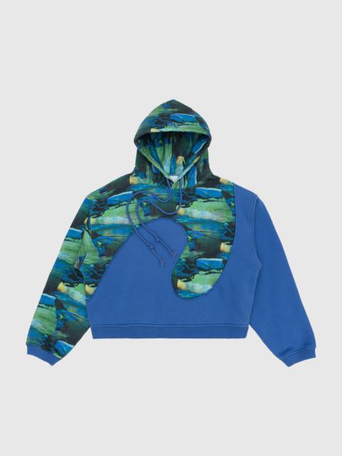 PRINTED SWIRL FLEECE HOODY