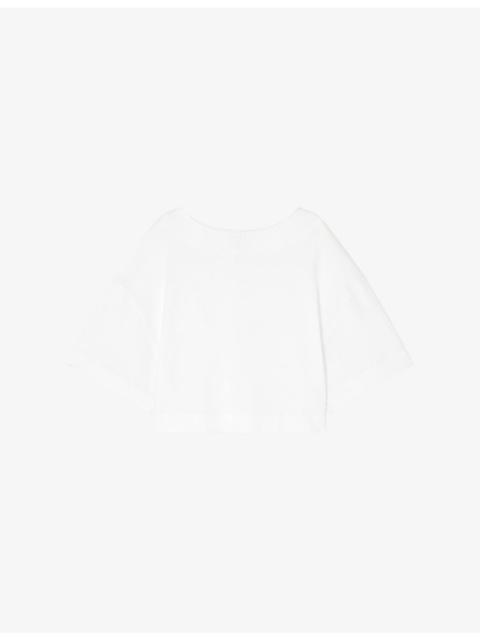 soeur Davina Boat-Collar Cotton T-Shirt