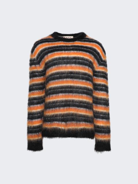 Marni Long Sleeve Mohair Sweater Black