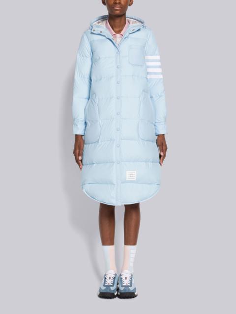 Thom Browne Ultra Light Nylon 4-Bar Hooded Down Shirtdress