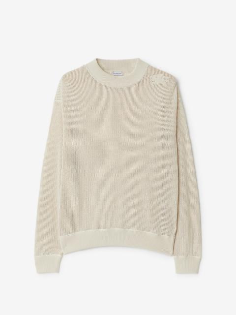 Burberry Cotton Mesh Sweater