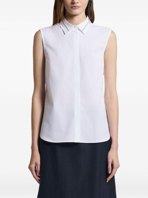 PESERICO embellished collar sleeveless top